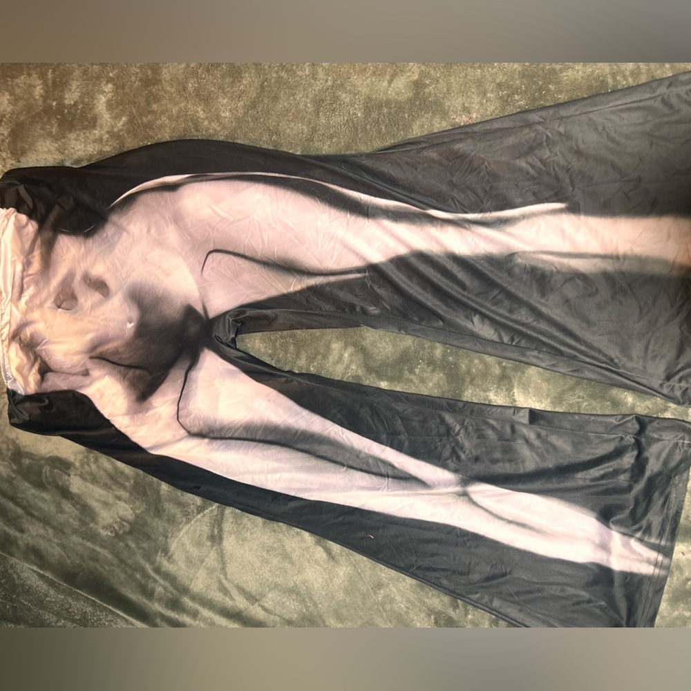 Black & White Multicolor Body Print Tube Top Jumpsuit – Chic & Stylish